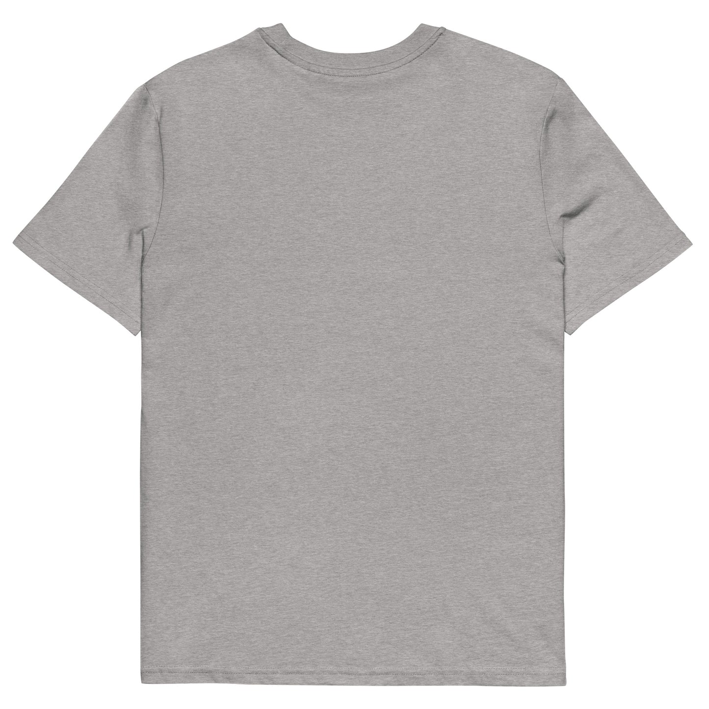 Back view of light grey t-shirt