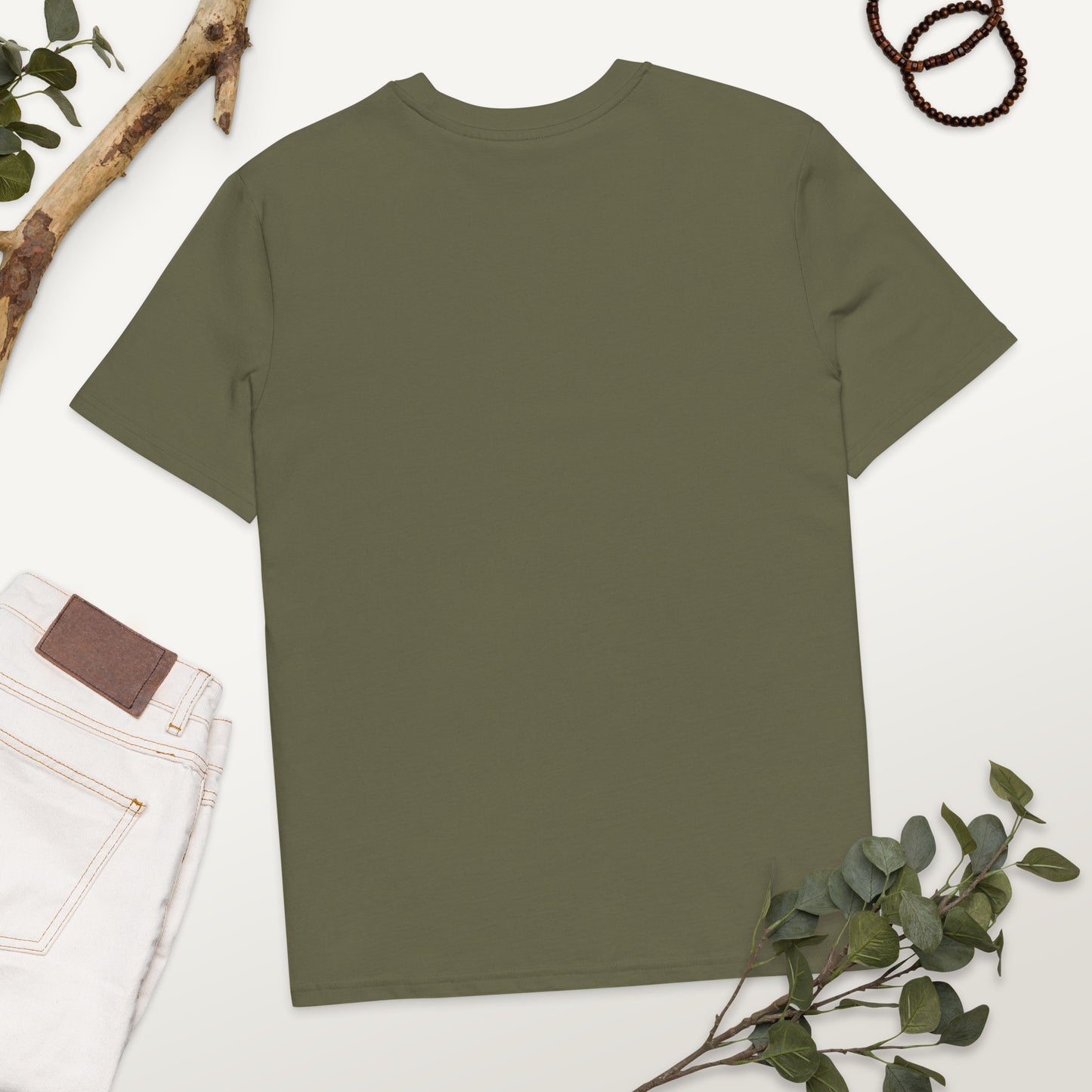 Khaki organic cotton t-shirt
