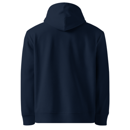 Navy blue hoodie - back view
