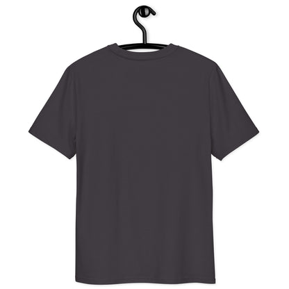Anthracite grey t-shirt on hanger - back view
