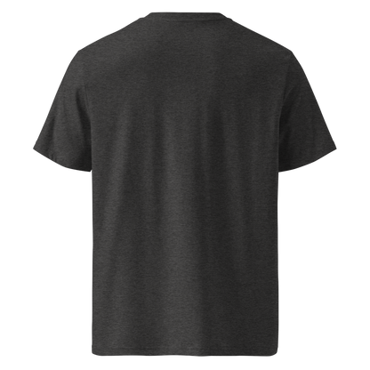Dark grey organic cotton t-shirt back view

