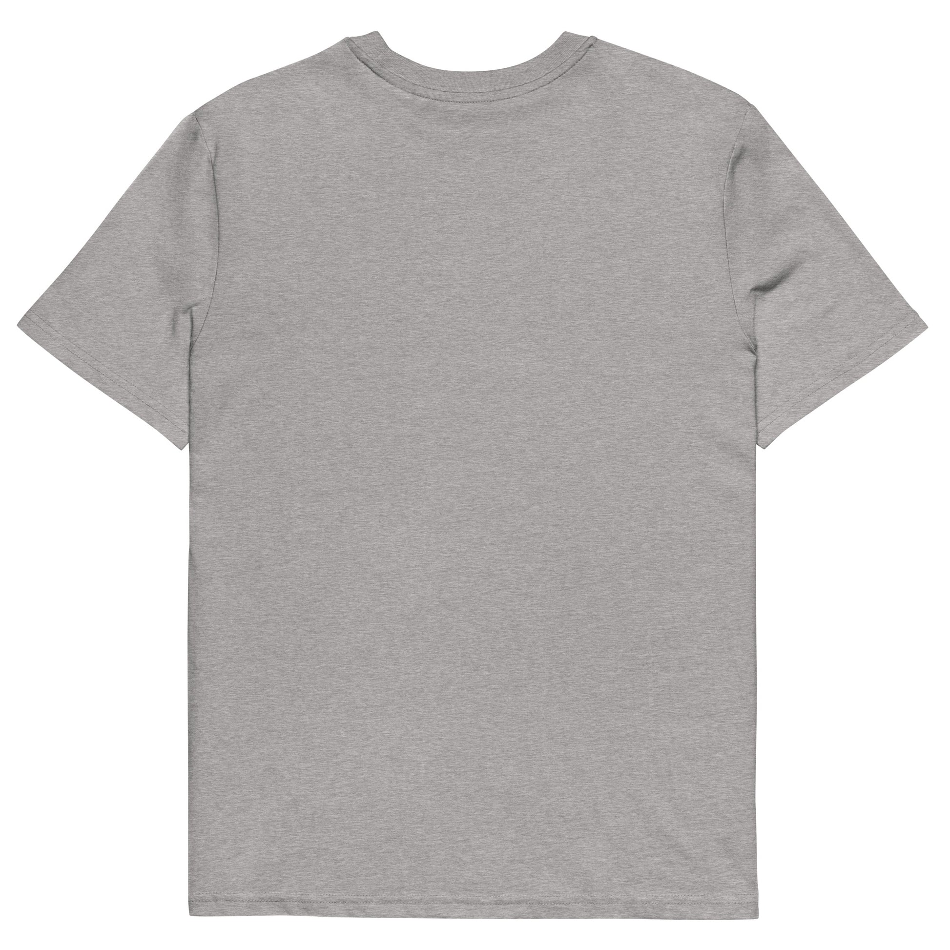 Back view of light grey t-shirt
