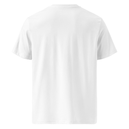 White organic cotton t-shirt back view
