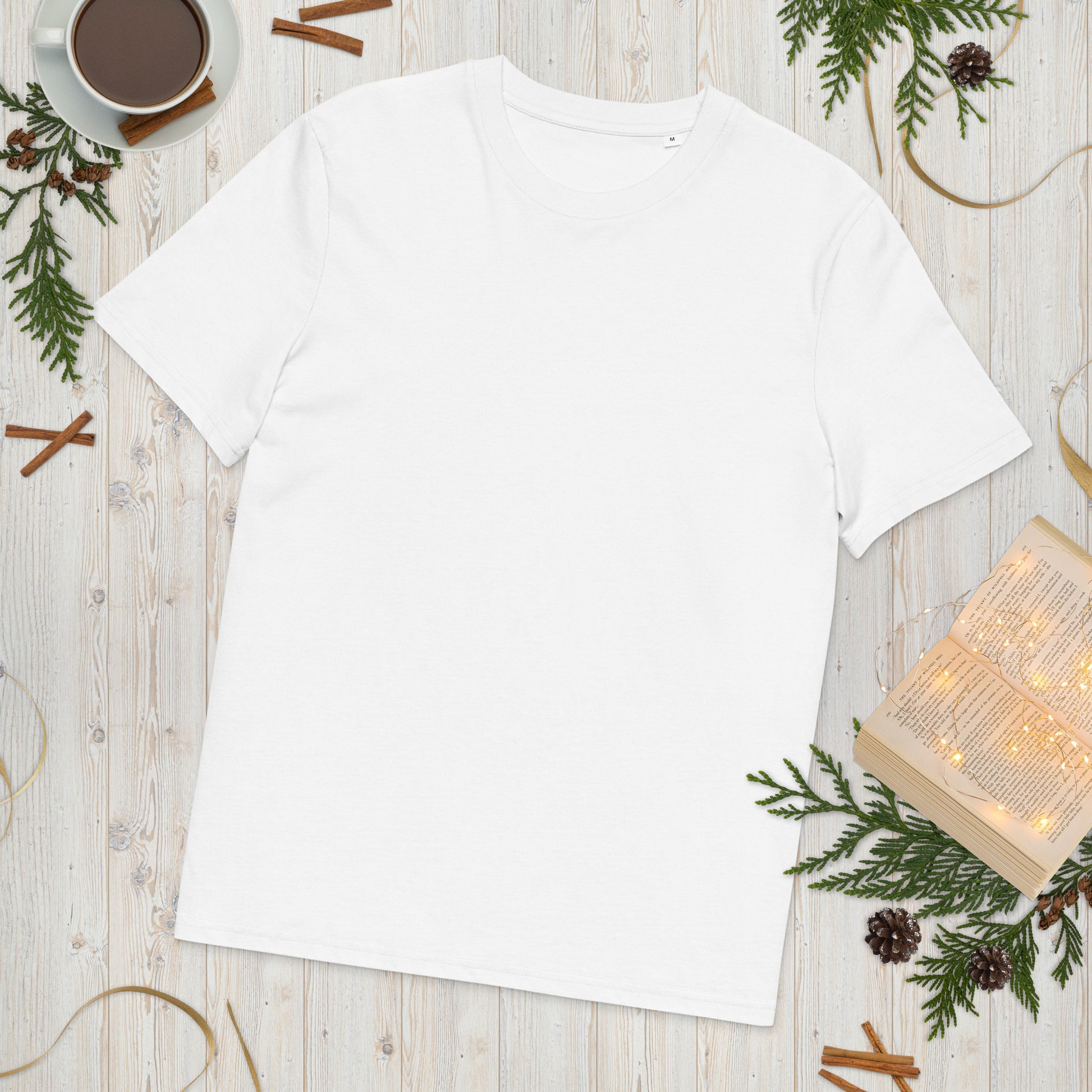 White organic cotton t-shirt 
